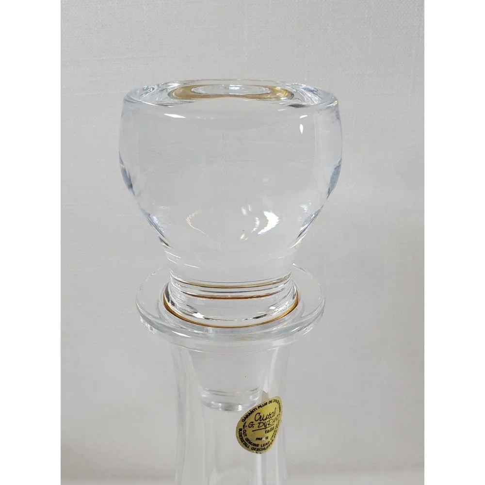 Vtg A.G. Durand France Cut Lead Crystal Decanter w/Stopper 24% Lead‎ Crystal Bar